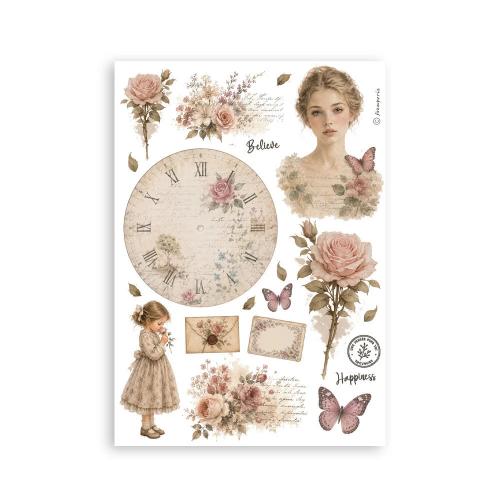 Stamperia Flowers and Poems A5 Washi Pad (8pcs) (SBW37)