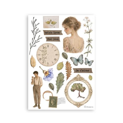 Stamperia Flowers and Poems A5 Washi Pad (8pcs) (SBW37)