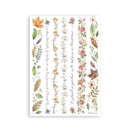 Stamperia Flowers and Poems A5 Washi Pad (8pcs) (SBW37)
