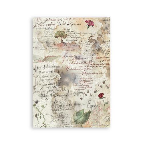 Stamperia Flowers and Poems A5 Washi Pad (8pcs) (SBW37)