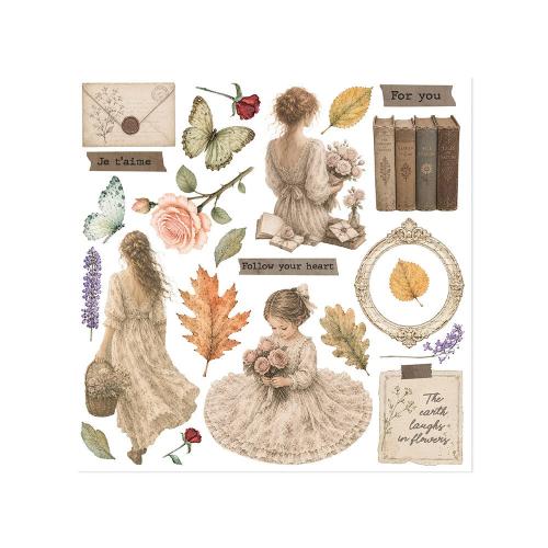Stamperia Flowers and Poems Rub-On 15,5x15x5cm Assortment (6pcs) (DFLRBX24)