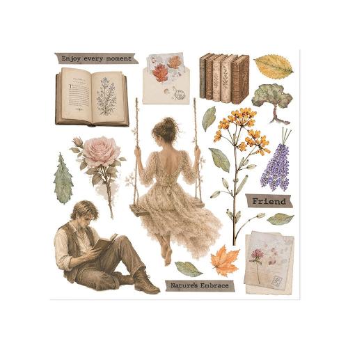 Stamperia Flowers and Poems Rub-On 15,5x15x5cm Assortment (6pcs) (DFLRBX24)