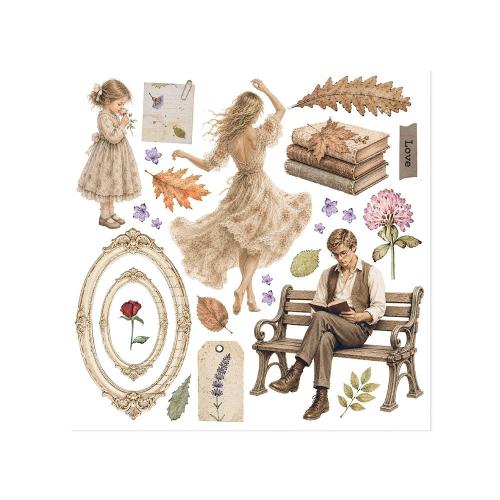 Stamperia Flowers and Poems Rub-On 15,5x15x5cm Assortment (6pcs) (DFLRBX24)