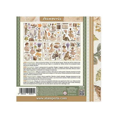 Stamperia Flowers and Poems Rub-On 15,5x15x5cm Assortment (6pcs) (DFLRBX24)