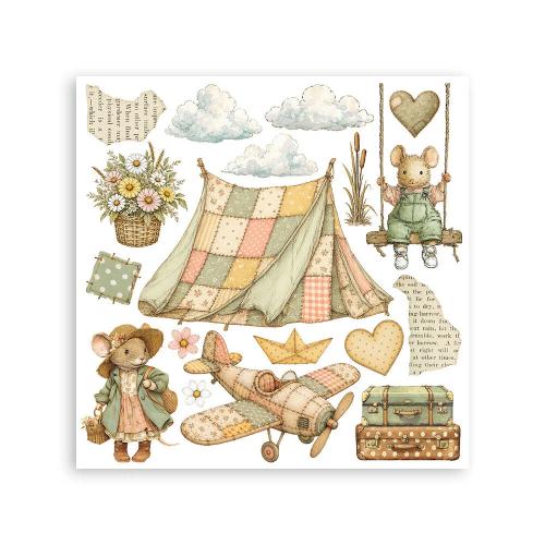 Stamperia Cozy Family Rub-On 15,5x15x5cm Assortment (6pcs) (DFLRBX25)