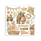 Stamperia Cozy Family Rub-On 15,5x15x5cm Assortment (6pcs) (DFLRBX25)