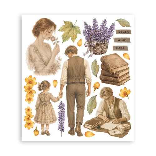 Stamperia Flowers and Poems Rub-On 20,5x23cm Assortment (6pcs) (DFLRBXG16)