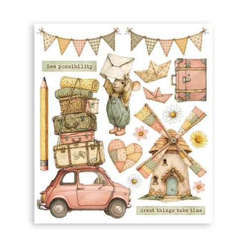 Stamperia Cozy Family Rub-On 20,5x23cm Assortment (6pcs) (DFLRBXG17)