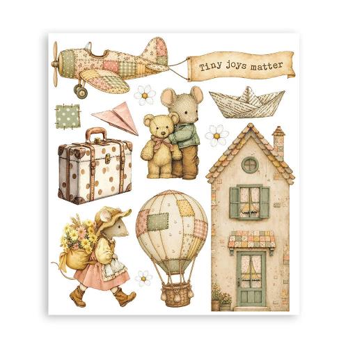 Stamperia Cozy Family Rub-On 20,5x23cm Assortment (6pcs) (DFLRBXG17)