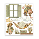 Stamperia Cozy Family Rub-On 20,5x23cm Assortment (6pcs) (DFLRBXG17)
