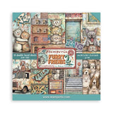 Stamperia Furry Friends 2 8x8 Inch Paper Pack by Antonis Tzanidakis (SBBS150)