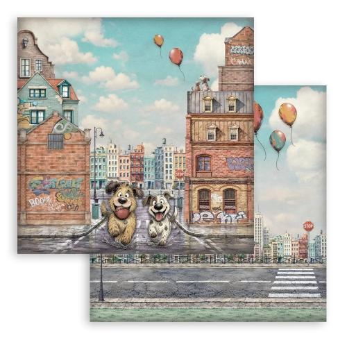 Stamperia Furry Friends 2 8x8 Inch Paper Pack by Antonis Tzanidakis (SBBS150)