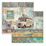 Stamperia Furry Friends 2 8x8 Inch Paper Pack by Antonis Tzanidakis (SBBS150)