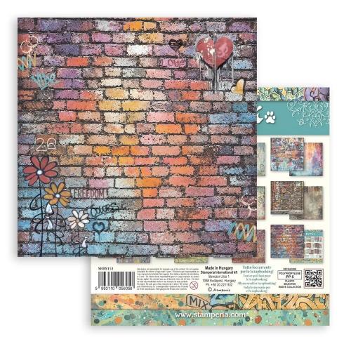 Stamperia Furry Friends 2 8x8 Inch Paper Pack Maxi Background Selection by Antonis Tzanidakis (SBBS151)