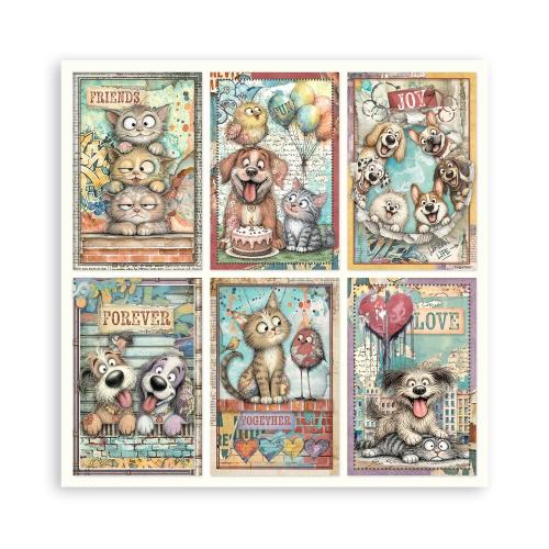 Stamperia Furry Friends 2 12x12 Inch Paper Pack (Single Face) by Antonis Tzanidakis (SBBXLB41) - Postage as per Actual