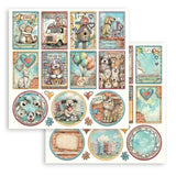 Stamperia Furry Friends 2 12x12 Inch Paper Sheet Cards and Rounds (1 sheet) by Antonis Tzanidakis (SBB1172) - Postage as per Actual
