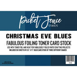 Picket Fence Studios Fabulous Foiling Toner Card Stock Christmas Eve Blues (6pcs) (FT-112)