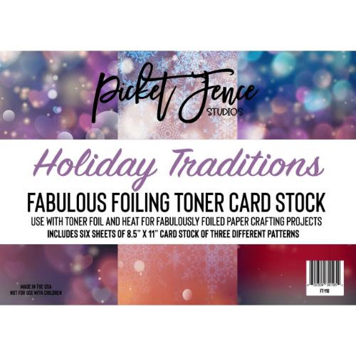 Picket Fence Studios Fabulous Foiling Toner Card Stock Holiday Traditions (6pcs) (FT-118)