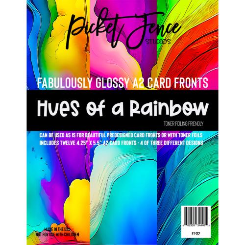 Picket Fence Studios Fabulously Glossy Card Fronts Hues of a Rainbow (12pcs) (FT-132)