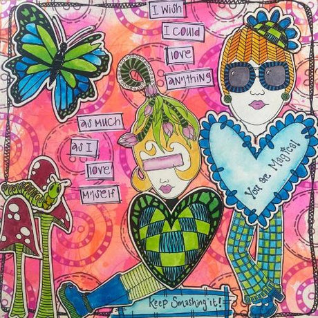 Dyan Reaveley's Dylusions Stamp Set - Heartalicious