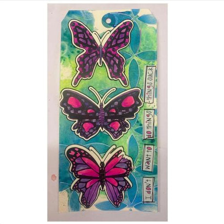 Dyan Reaveley's Dylusions Stamp Set - Flutterby