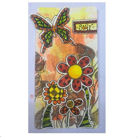 Dyan Reaveley's Dylusions Stamp Set - Flutterby