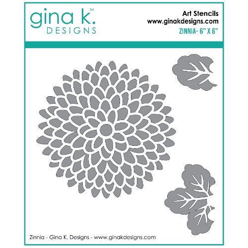 Gina K Designs - STENCIL- Zinnia