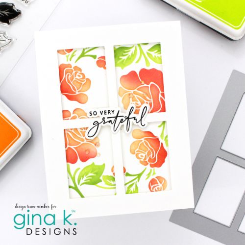 Gina K Designs - STENCIL- Radiant Roses Layering Stencil