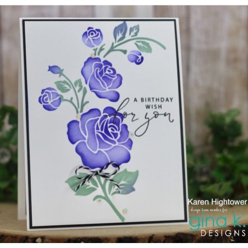 Gina K Designs - STENCIL- Radiant Roses Layering Stencil