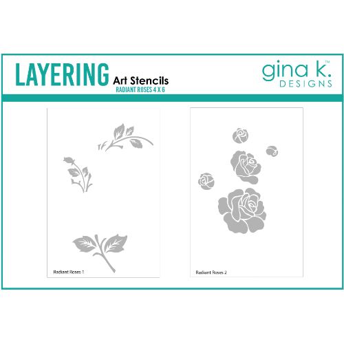 Gina K Designs - STENCIL- Radiant Roses Layering Stencil