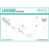 Gina K Designs - STENCIL- Create Friendship Layering Stencil