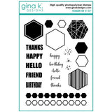 Gina K Designs - STAMPS- Hexagon Fun