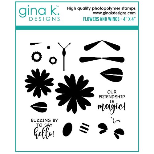 Gina K Designs - STAMPS- Flowers and Wings MINI