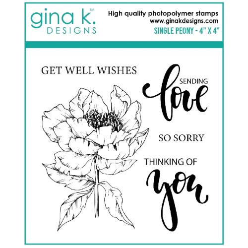 Gina K Designs - STAMPS - Single Peony