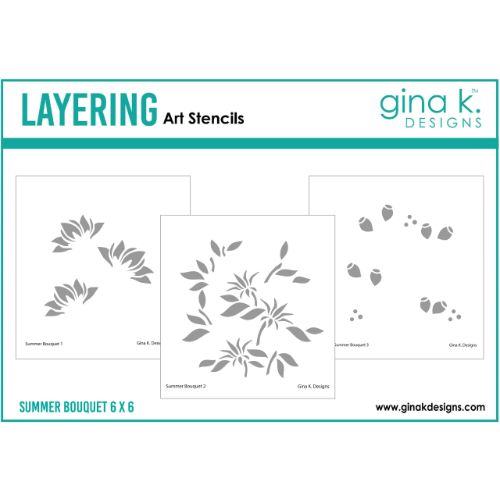 Gina K Designs - STENCIL- Summer Bouquet Layering Stencil