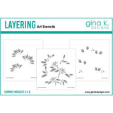 Gina K Designs - STENCIL- Summer Bouquet Layering Stencil