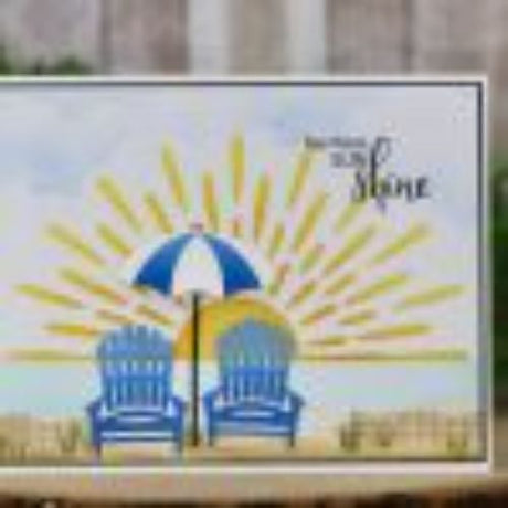 Gina K Designs - STENCIL- Sea, Sun and Sky
