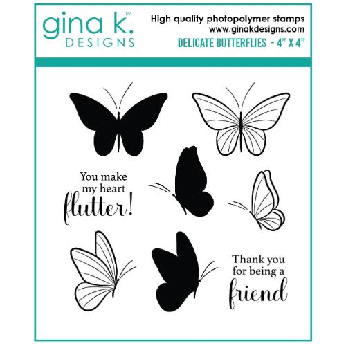 Gina K Designs - STAMPS - Delicate Butterflies