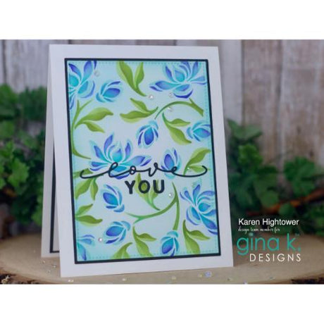 Gina K Designs - STENCIL- Flowering Vine