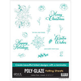 Gina K Designs - POLY-GLAZE Foiling Sheets- Holiday Floral