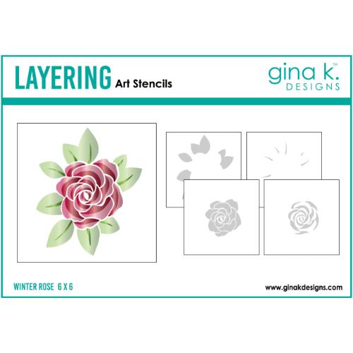 Gina K Designs - STENCILS- Winter Rose