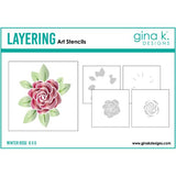 Gina K Designs - STENCILS- Winter Rose