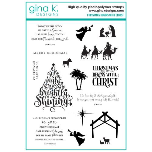 Gina K Designs - STAMPS- Christmas Begins with Christ