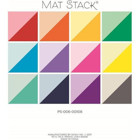 American Crafts - Pastels/Brights Mat Stack 6 x 6 Cardstock