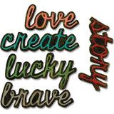 Sizzix Thinlits Dies By Tim Holtz Shadow Script #1