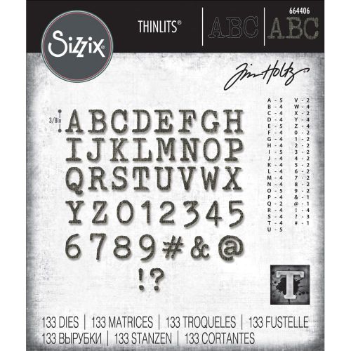 Sizzix Thinlits Dies By Tim Holtz Alphanumeric Tiny Type Upper