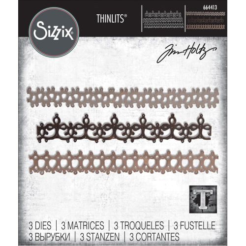 Sizzix Thinlits Dies By Tim Holtz 3/Pkg Crochet #2