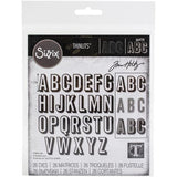 Sizzix Thinlits Dies By Tim Holtz 26/Pkg Alphanumeric, Shadow Upper