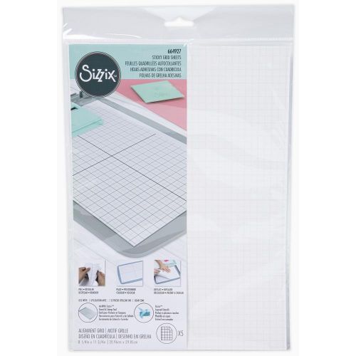 Sizzix - Accessory - Sticky Grid Sheets, 8 1/4" x 11 5/8", 5 Pack