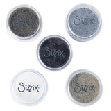 Sizzix Making Essential Biodegradable Fine Glitter 12g Neutrals, 5/Pkg